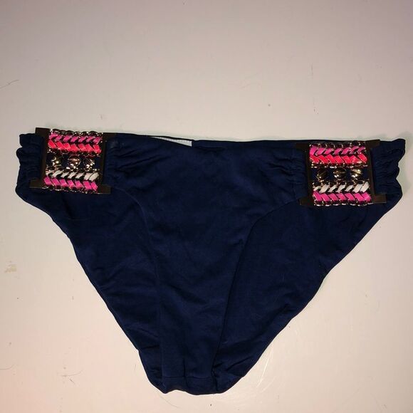 Beach Bunny Bronze Pop That Bottom Dark Navy - Picture 2 of 8